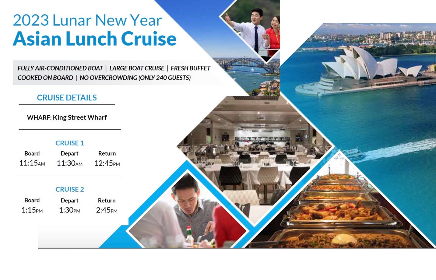 2023年农历新年悉尼港游船含亚洲特色自助午餐